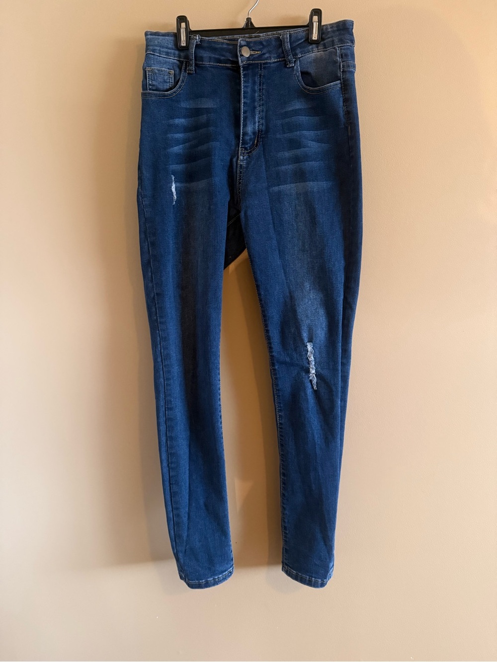 High-Rise Dark Blue Women's Skinny Jeans
